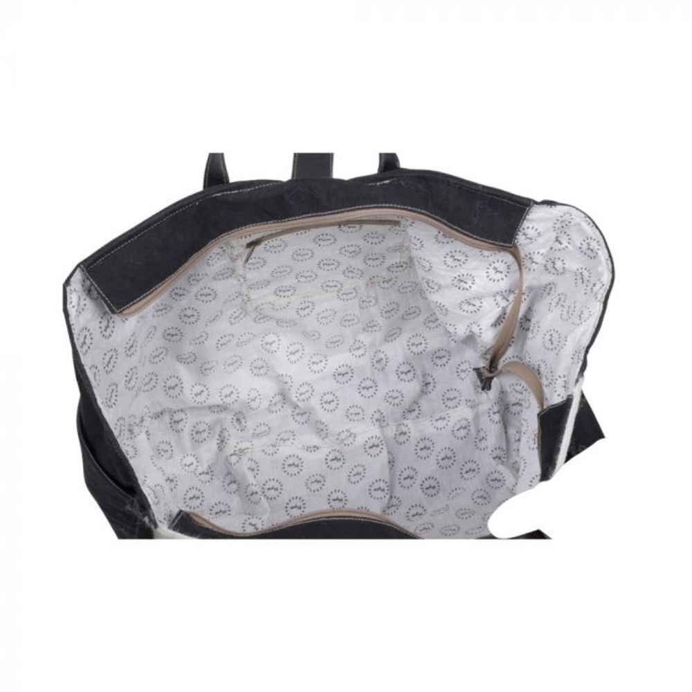 Myra Cowhide Weekender Bag XL Western Leather Travel Duffel Boho Tote Carry On - Picture 9 of 9